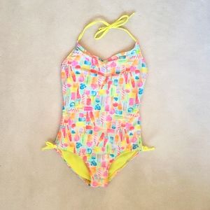 2/$20 Girls ice-cream + popsicle 1 pc swimsuit sz M